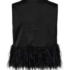 Co Couture AdnaCC Feather Top Black