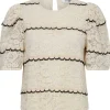 Co Couture LoraCC Lace Blouse Off White