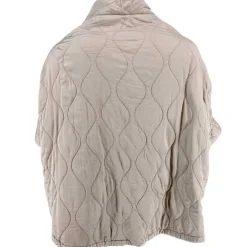 J By J 8018 Oversized Quilted Jacket / Vest Grey