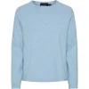 Pieces PCBree LS O-Neck Knit Noos Cashmere Blue Melange