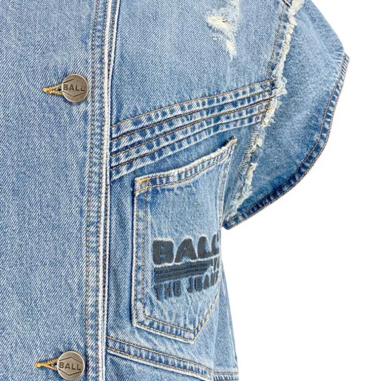 Ball BASerafina Denim Waistcoat Vintage Medium Blue