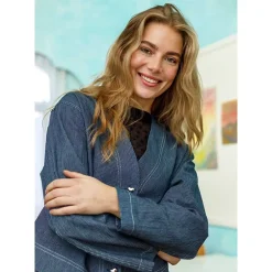 Black Colour BCAstrid Short Jacket Dark Blue