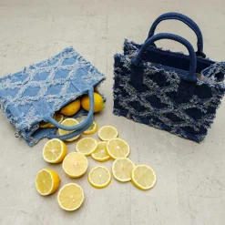 Black Colour BCCoco Denim Shopper Bag Denim Blue