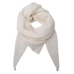 Black Colour BCDell Knitted Mini Scarf Off White