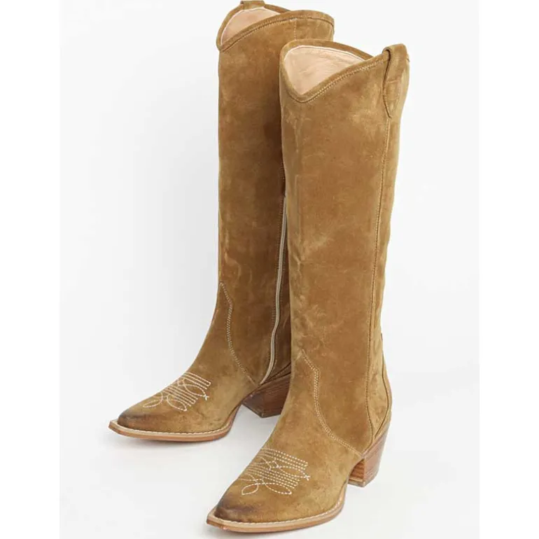 Bukela Siff Suede Long Boots Brun