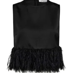 Co Couture AdnaCC Feather Top Black
