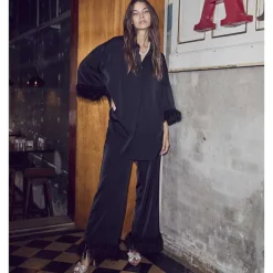 Co Couture AdnaCC Feather Pant Black