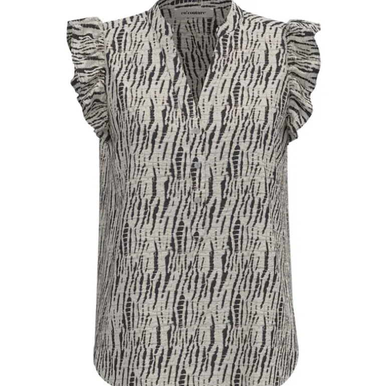 Co Couture CarolaCC Frill Top Off White