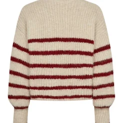 Co Couture CoralieCC Crop Stripe O-Knit BoneHeart