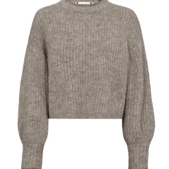 Co Couture CoralieCC Crop Rib O-Knit Walnut