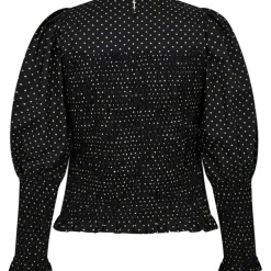 Co Couture DavinaCC Dot Smock Blouse Black