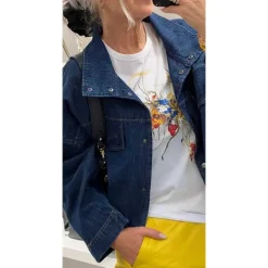 Co Couture DelinaCC Denim Box Jacket Blå