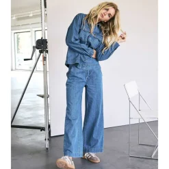 Co Couture DelinaCC Denim Shirt Dark Denim