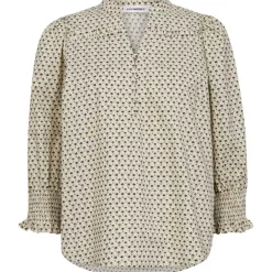 Co Couture ElsyCC Frill SS Blouse Bone