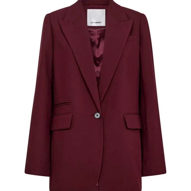 Co Couture KyleCC Single Oversize Blazer Burgundy