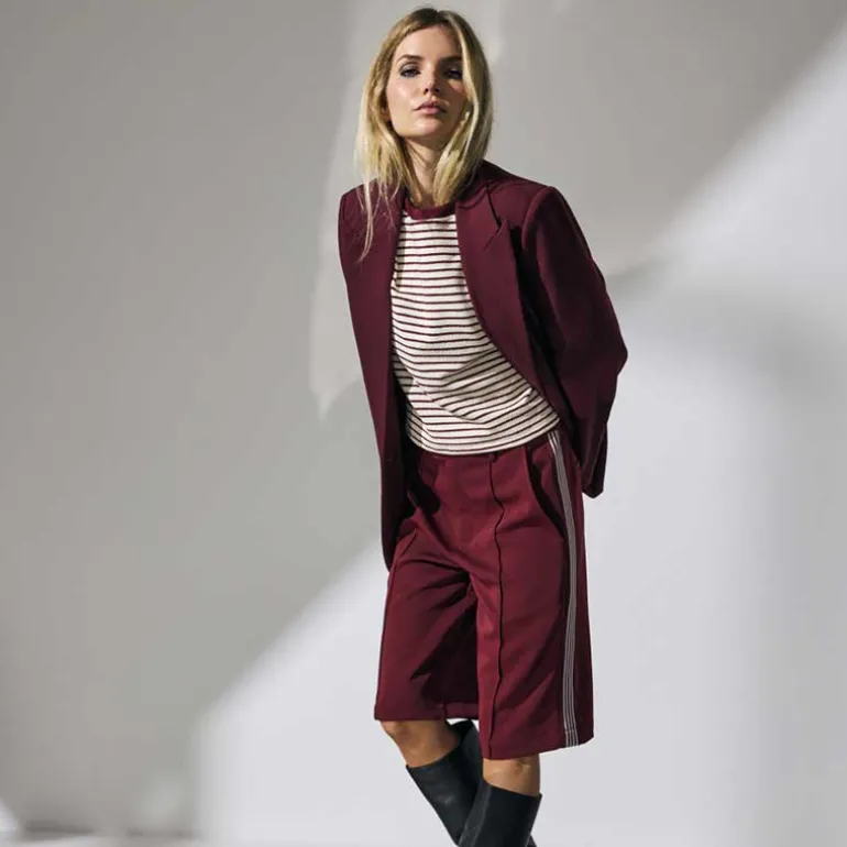 Co Couture KyleCC Single Oversize Blazer Burgundy