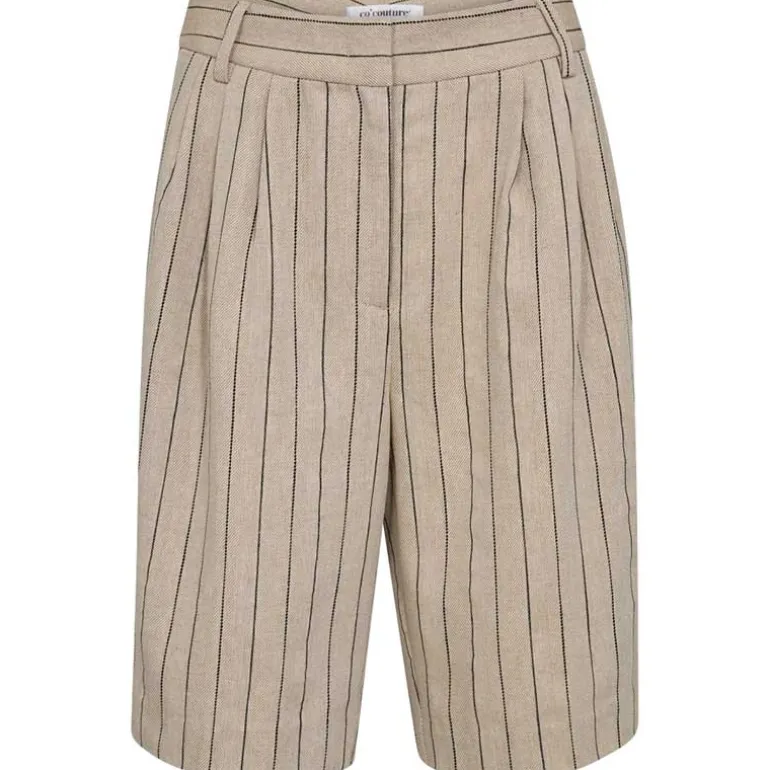 Co Couture LinenCC Pin Bermuda Shorts Sand