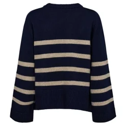 Co Couture MajaCC O-Button Stripe Knit Black