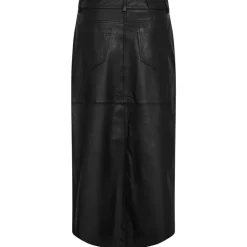 CO COUTURE PHOEBECC LEATHER SLIT SKIRT SORT
