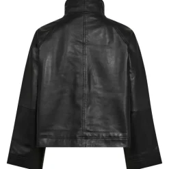 Co Couture PhoebeCC Leather Box Jacket Black