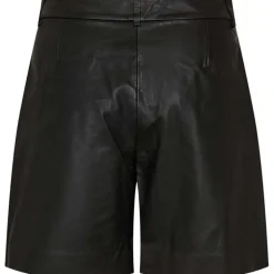 Co Couture PhoebeCC Leather Pleat Shorts Black