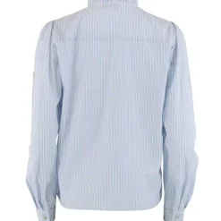 Continue Mili Stripe Patch Shirt Blue Stripe