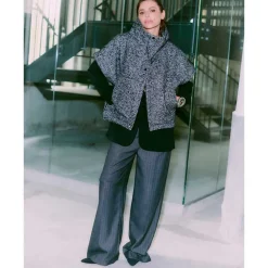 Copenhagen Muse CMTailor Mix Pants W. Herringbone Black / Grey