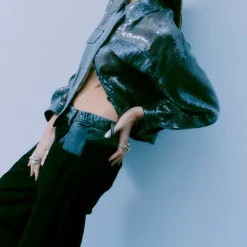 Copenhagen Muse CMTrucker Jacket Sequince Jacket Silver