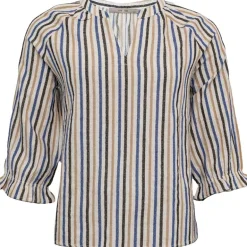 Costamani Addie Blouse Royal/Sand Stripe
