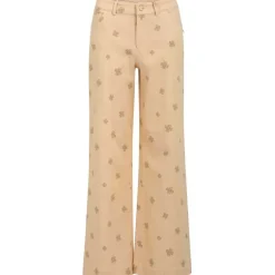 COSTER COPENHAGEN 221-3112 PANTS WITH LOGO PRINT BEIGE
