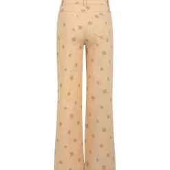 COSTER COPENHAGEN 221-3112 PANTS WITH LOGO PRINT BEIGE