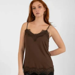 Coster Copenhagen CCH1004 Lace Top 389 Chocolate Nut