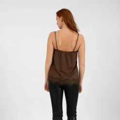 Coster Copenhagen CCH1004 Lace Top 389 Chocolate Nut