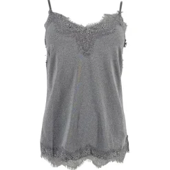 COSTER COPENHAGEN CCH1004 LACE TOP GRÅ