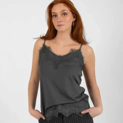 Coster Copenhagen CCH1004 Lace Top 149 Dark Stone Grey