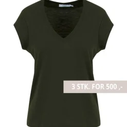COSTER COPENHAGEN CCH1101 V-NECK T-SHIRT 486 MØRKEGRØN
