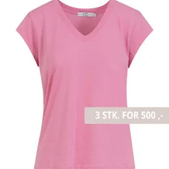 Coster Copenhagen CCH1101 V-Neck T-Shirt 603 Pink