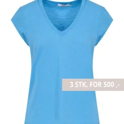 Coster Copenhagen CCH1101 V-Neck T-Shirt 539 Storm Blue