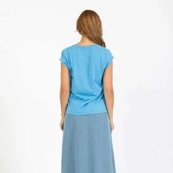 Coster Copenhagen CCH1101 V-Neck T-Shirt 539 Storm Blue