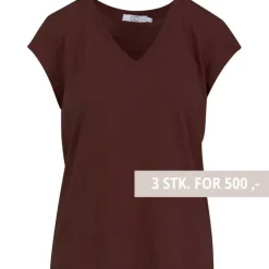 Coster Copenhagen CCH1101 V-Neck T-Shirt Chocolate Nut