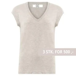 Coster Copenhagen CCH1101 V-Neck T-Shirt 129 Lysegrå