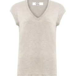 Coster Copenhagen CCH1101 V-Neck T-Shirt 129 Lysegrå