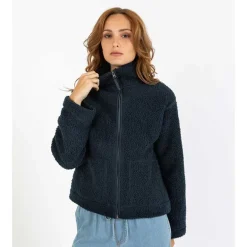 Coster Copenhagen Jamie Fleece Zip Sweater Navy