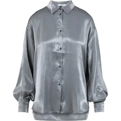 Coster Copenhagen Jolie Metallic Shirt Dark Silver