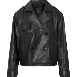 Depeche 51146 MayDep Short Trenchcoat Black