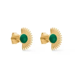 ENAMEL ARMY SOLEIL STUD GULD