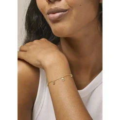 Enamel B133GM Bracelet Refined Charms Guld