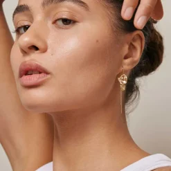 ENAMEL E328GM KIM EARRING GULD