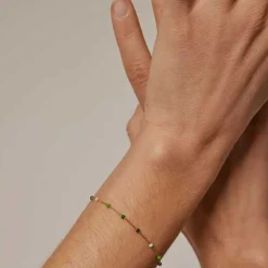 ENAMEL LOLA BRACELET GULD & GRØN