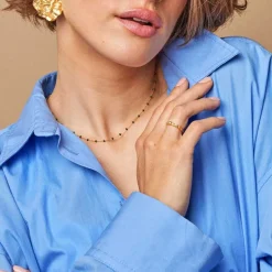 ENAMEL LOLA NECKLACE ARMY & GULD